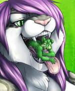 "Blizzie Noms Pickles" [furry][oral][soft][F/M]