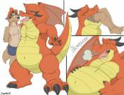 [Soft vore][Oral vore][M/m] Dragon's Lunch