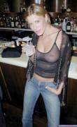 Sheer top at the bar