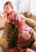 Asian redhead, non nude Tease