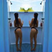 In the shower
