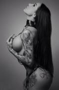 Busty and tattooed