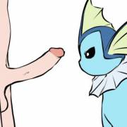 [Coed] Vaporeon Blowjob on Human [M]