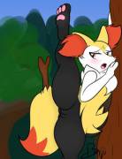 Braixen [F] spreading wide open