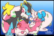 Slimy Situation. Luxray [M] X Goodra [F]