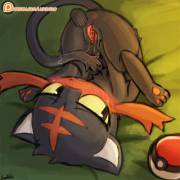 Litten! (4x[F] solo; 4x[M] solo; Litten [M] x Vulpix [?]; Litten [M] x Zorua [M]; Litten [F] x Human [?] [Coed]; Litten [F] x Eevee [M]; 12 images total)