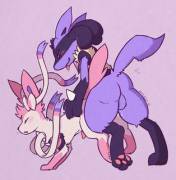 Lucario [M] and Sylveon [M]