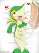 Snivy [F] and Sandshrew [M] having fun