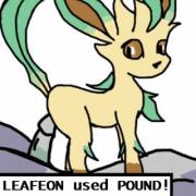 [Animated] [Coed] [F] LEAFEON used POUND on [M]!