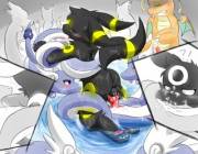 Umbreon and 2 Dragonairs [M/F/F/]