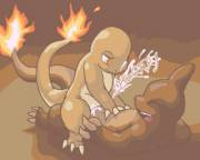 A Charmander [F] dominating a Charmelion [M]?