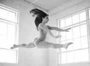 Olympian Aly Raisman doing a split mid-air... Naked (NSFW) [x-post r/pics]