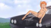 Hosing down the car [Gwen]