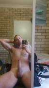 Showing off my big cock and my face