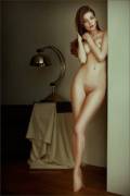 In the doorway