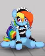 [Rainbow Dash] [Solo] [Clothing] Maid Dashie