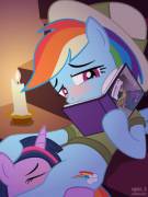 So into that book [Rainbow Dash] x [Twilight] [Oral]