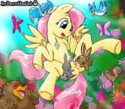 Fluttershy has a way with animals [M/F][interspecies][album]