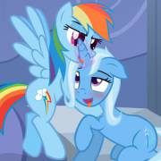 Horn job [Rainbow Dash][Trixie][F/F]