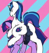 Shining Armor being the luckiest stallion ever [Twilight][M/F][incest] (artist: clopper-dude)