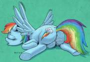 Really Wet Rainbow Dash [solo]