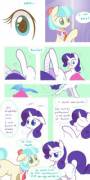 marshmallow coco [Rarity][Coco Pommel][F/F][comic] (artist: braddo)