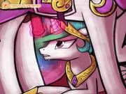 Princess Celestia and Shining Armor blowjob [M/F][album] (artist: lumineko)