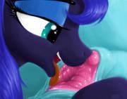 Just a little taste [Princess Luna][Rainbow Dash][F/F] (artist: ihavnoname)