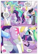 A lesson in friendship with benefits [Twilight] [Princess Celestia] [Comic] [Album] [F/F] [Oral] [Strapon] [Horn] [Equestria Untamed]