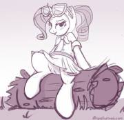 Rarity upskirt shot [solo] (artist: Braeburned)