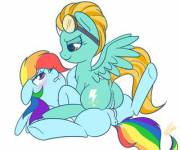 Lead pony [Rainbow Dash][Lightning Dust][F/F]