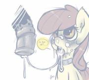 Is that all? [Applebloom][Braeburn][M/F][blowjob][filly] (artist: terrabutt)