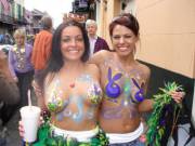 Mardi Gras - Bunnies and Fleur-de-lis on Boobies (Repost to fix spelling)