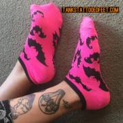 pink halloween socks!!