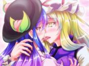 Tenshi and Yukari making out