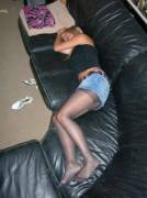 Chilling on the sofa