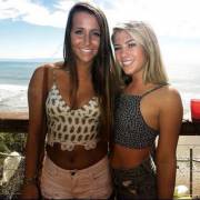 Girls by a beach