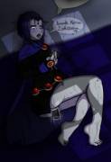 Raven taking advantage of some alone time (oreog)