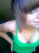 Blue Eyes, Green Tank Top