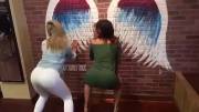 Twerking with a fan