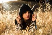 Hoodie in the field - Bridget Rose Satterlee