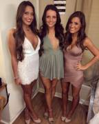 Brunettes in tan heels