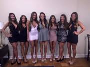 Lineup of brunette hotties