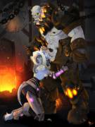 Yrel Blackhand getting a blowjob from a draenei girl by marukanitel