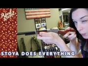 Stoya shoots a gun!