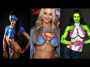 Spanish superhero body painting