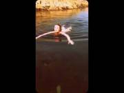 Vlogger Fionnüala Skinny Dipping [~0:18]