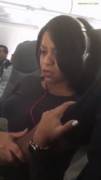 In an airplane. [GIF]