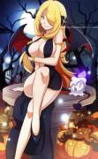 Cynthia is ready for Halloween (ViViVooVoo, Scott Bennett) [Pokemon]