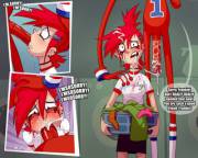 Wilt uses Frankie as an emergency cum dumpster (Kotaotake) [Foster's Home for Imaginary Friends]